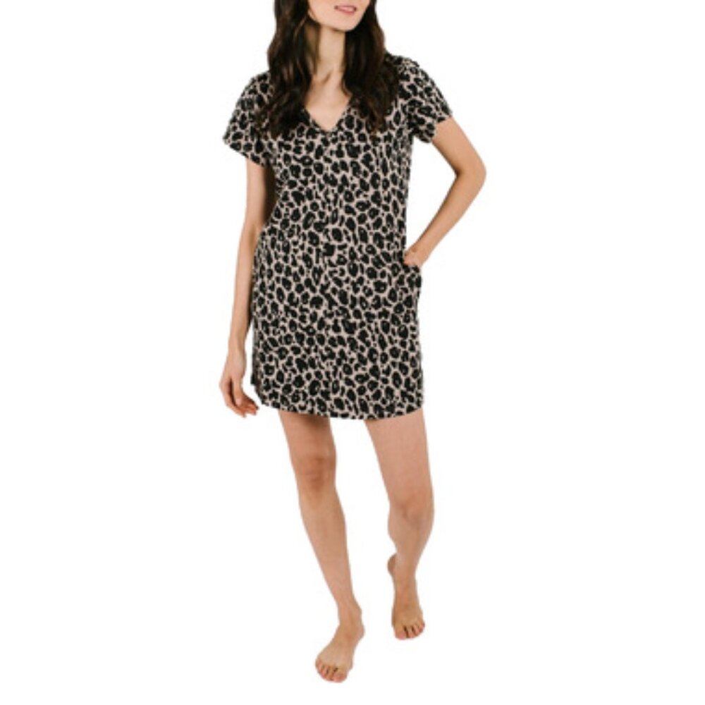 Smash + Tess The Sunday Shorty Dress Lexi Leopard XS US 2-4